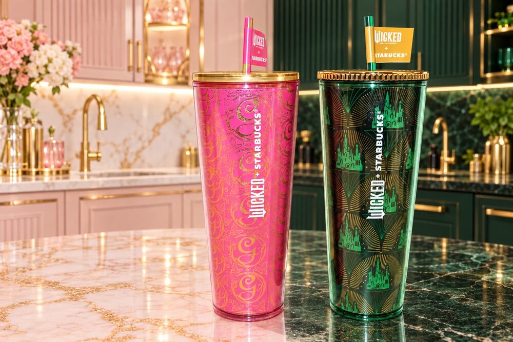 Starbucks Wicked Glinda Elphaba 24oz Cold Cup Tumbler Set of 2 NWT